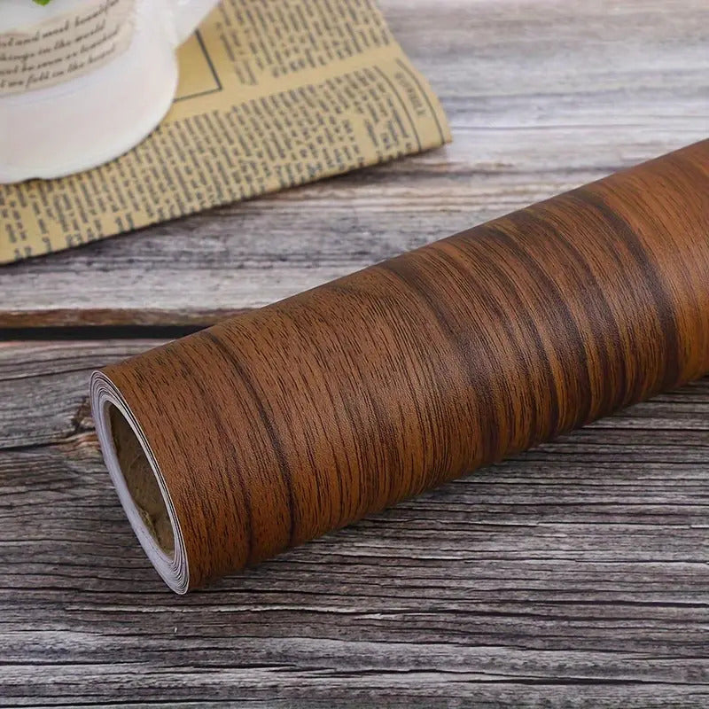 Wood Peel and Stick Wallpaper Waterproof Removable Self Adhesive Wall Paper Cover Wood Vinyl Wrap for Countertop