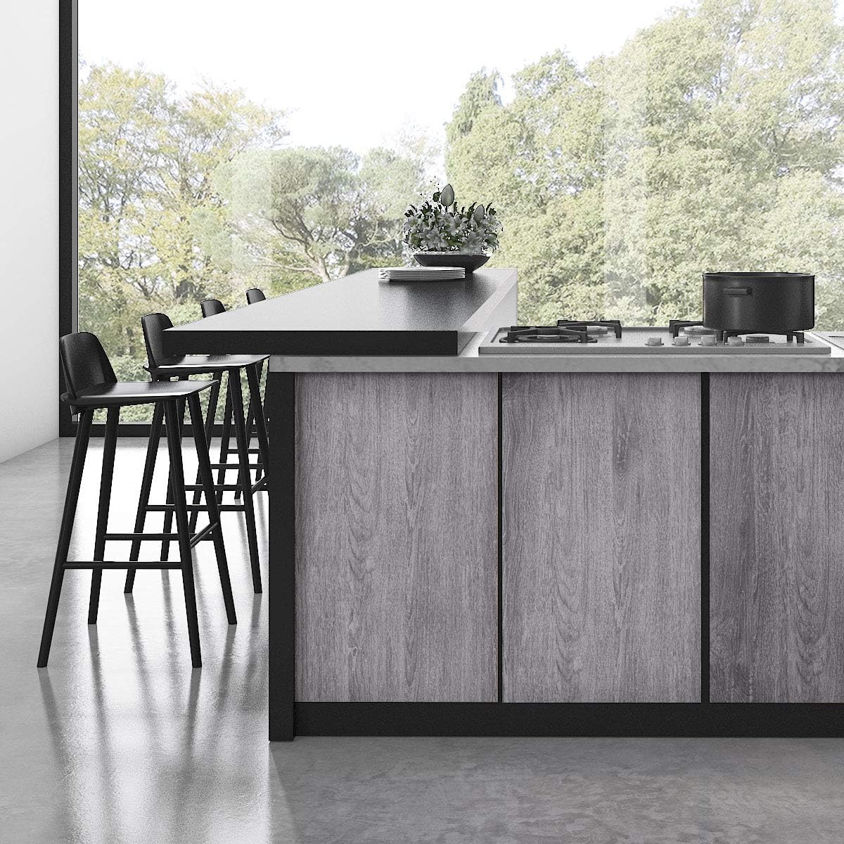 Brown Wood Wallpaper Peel and Stick 24 x 78 Inch Self Adhesive