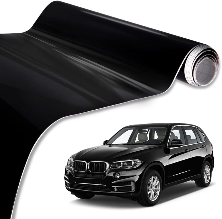 Gloss Black Vinyl Wrap  Automotive Vinyl Black Sticker for Cars Motorcycle DIY