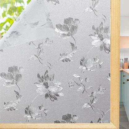 Window Film, Decorative Window Privacy Film, 3D Stained Glass Window Sticker,Anti-UV Sun Blocker Heat Control for Home