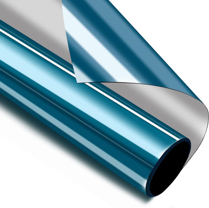 One Way Window Film Daytime Privacy Mirror Effect Reflective Window Tint for Home Self Adhesive UV Sun Blocking Heat Control Glass Door Films