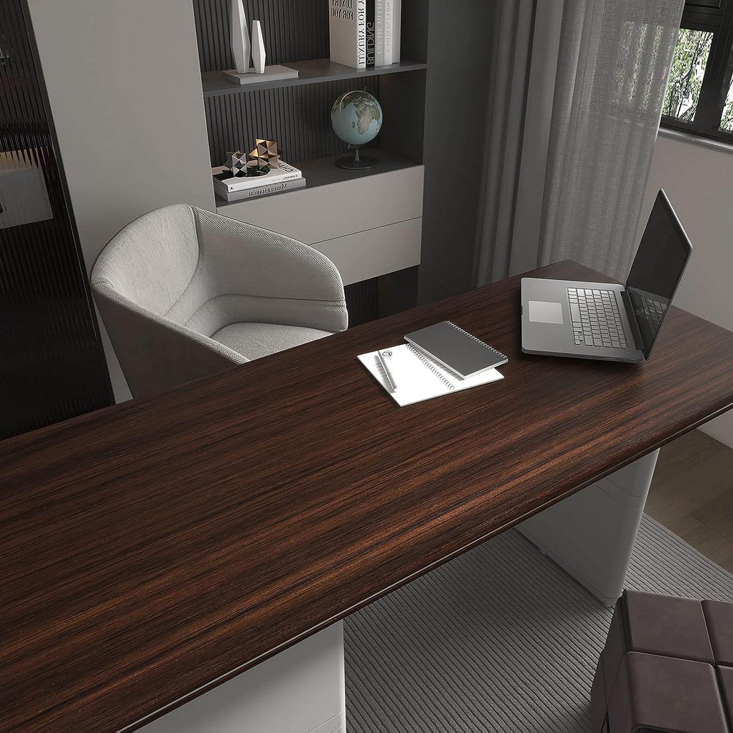 Wood Grain Contact Paper Peel and Stick Wallpaper Brown Faux Wooden Look Vinyl Wrap Self Adhesive Removable Wall Cover for Countertops Cabinets Drawers Shelf Furniture Decor