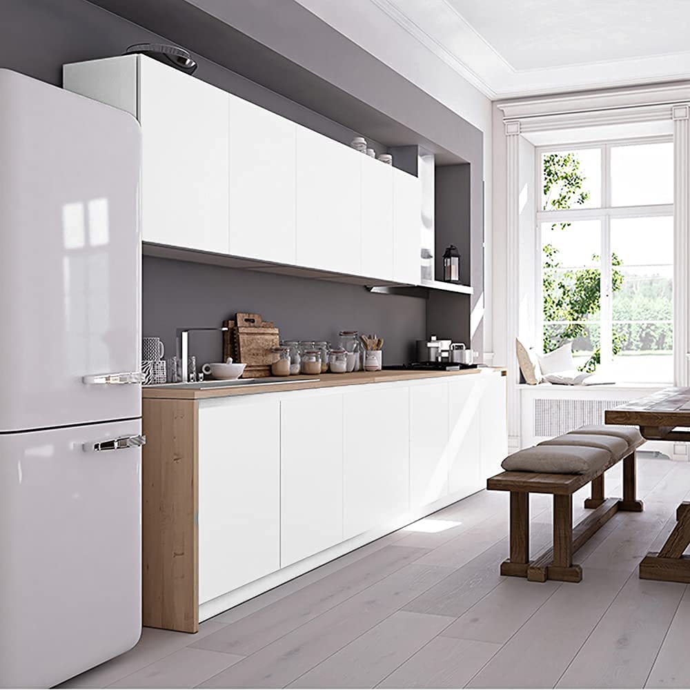 White Wallpaper 60 x 254 cm Waterproof,Oil-Resistant Contact Paper