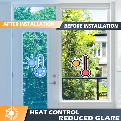 One Way Window Film Daytime Privacy Mirror Effect Reflective Window Tint for Home Self Adhesive UV Sun Blocking Heat Control Glass Door Films