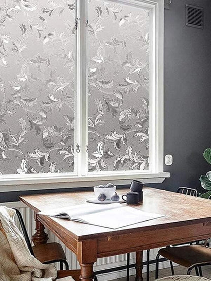 Window Privacy Film, Cling Privacy Sticker, Stained Glass Window Film, Removable Anti-UV Window Cling Vinyl 3D Decals for Home Decor