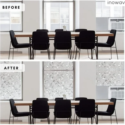 Window Privacy Film, Cling Privacy Sticker, Stained Glass Window Film, Removable Anti-UV Window Cling Vinyl 3D Decals for Home Decor