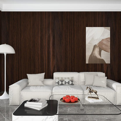 Wood Grain Contact Paper Peel and Stick Wallpaper Brown Faux Wooden Look Vinyl Wrap Self Adhesive Removable Wall Cover for Countertops Cabinets Drawers Shelf Furniture Decor