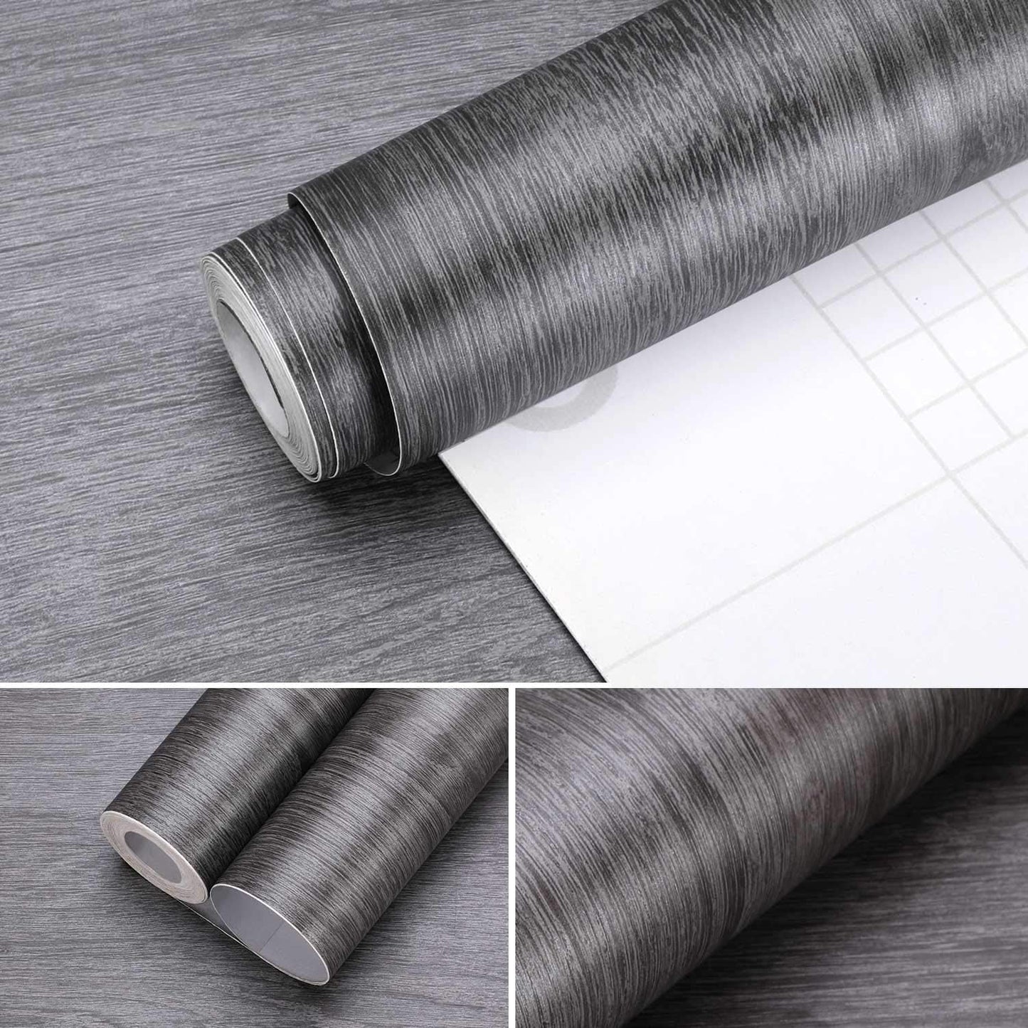 Brown Wood Wallpaper Peel and Stick 24 x 78 Inch Self Adhesive