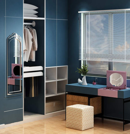 Blue Peel and Stick Wallpaper Contact Paper for Cabinets and Drawers, Self Adhesive Removable Vinyl Film Wallpaper for Bedroom Decorative Table and Wall Reform