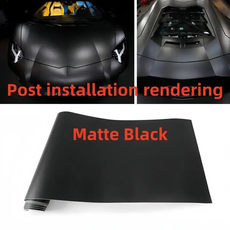Matt Black Vinyl Wrap  Automotive Vinyl Black Sticker for Cars Motorcycle DIY