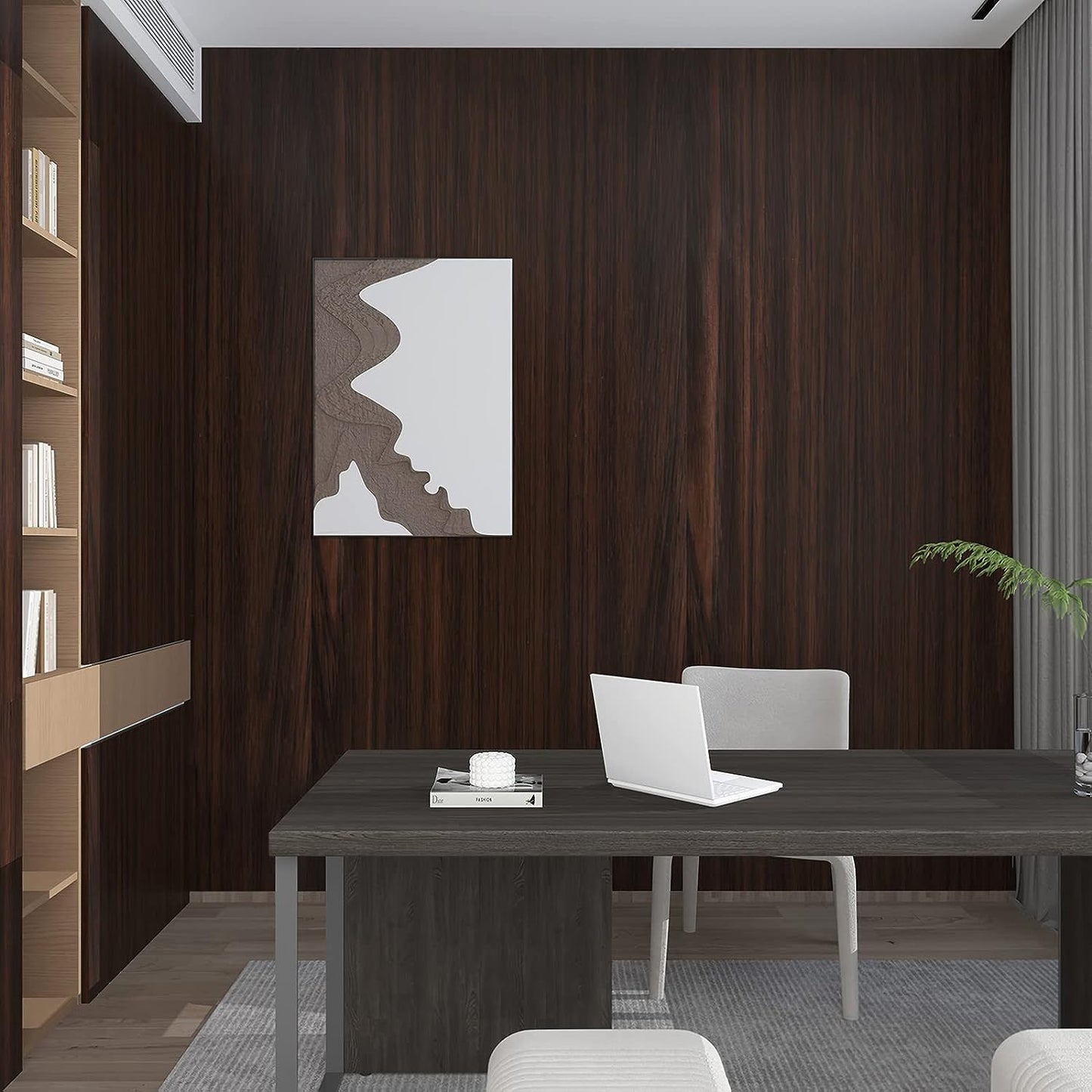 Wood Grain Contact Paper Peel and Stick Wallpaper Brown Faux Wooden Look Vinyl Wrap Self Adhesive Removable Wall Cover for Countertops Cabinets Drawers Shelf Furniture Decor