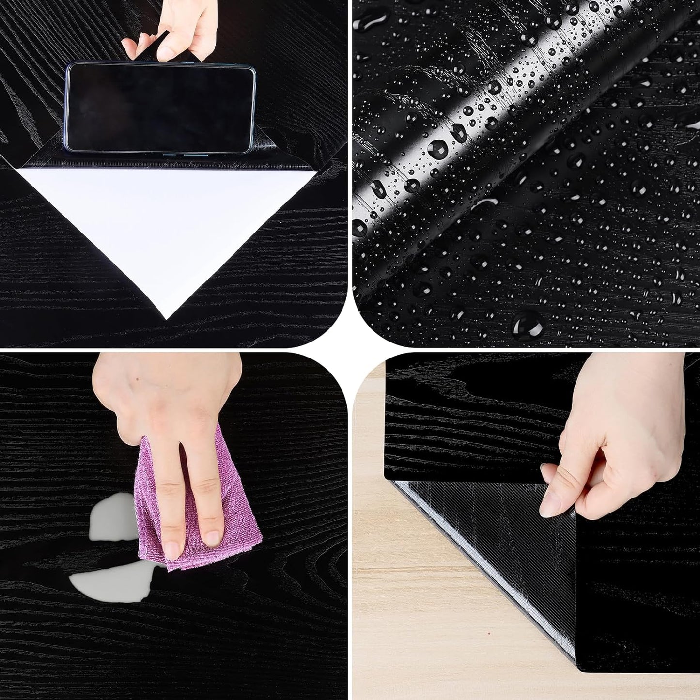 Wood Grain Peel and Stick Vinyl Wallpaper Waterproof, 24Inch x 78Inch Renovation for Home,Furniture