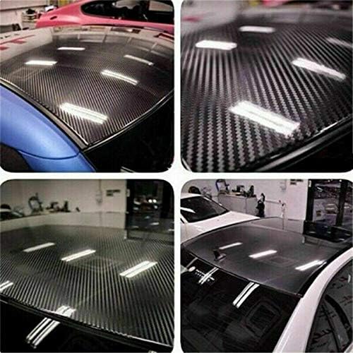 Carbon Fiber Vinyl Wrap, 5D Gloss Black Vinyl Wrap for Car, Self Adhesive Car DIY Interior Exterior