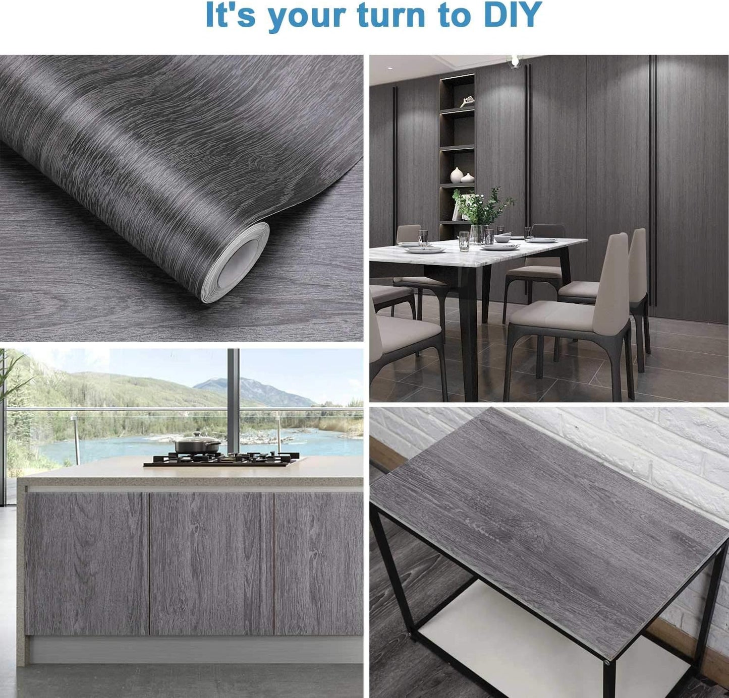 Brown Wood Wallpaper Peel and Stick 24 x 78 Inch Self Adhesive