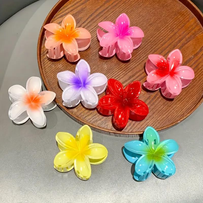 Flower Hair Claw Clips for Women Plumeria Claw 4Pcs