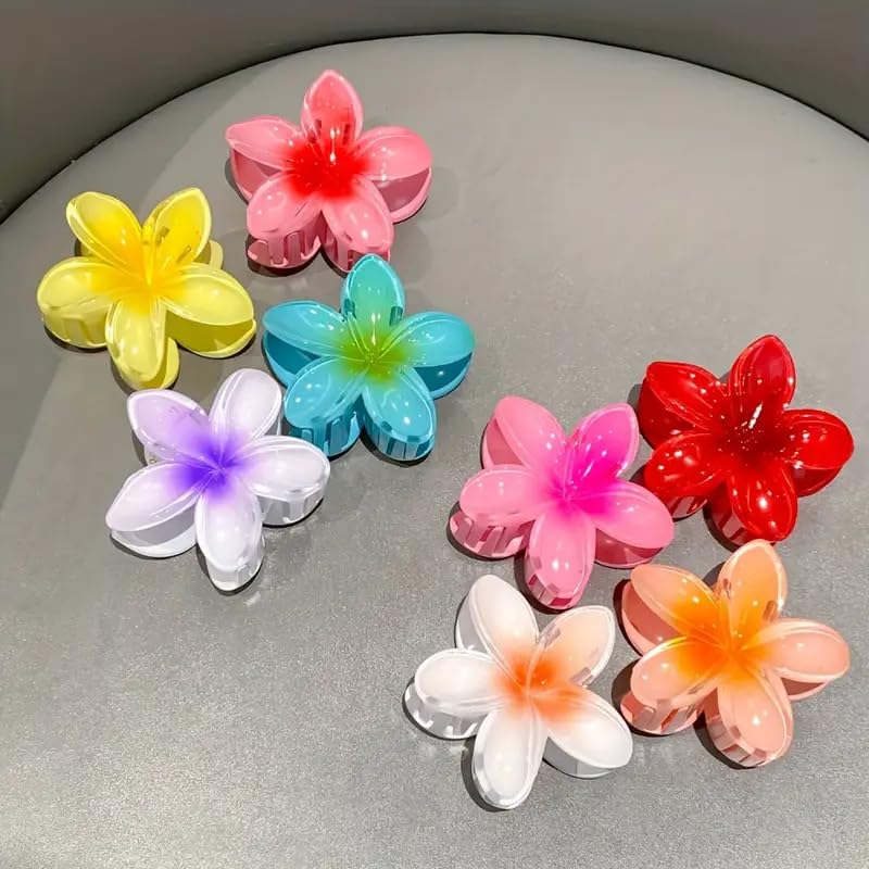 Flower Hair Claw Clips for Women Plumeria Claw 4Pcs