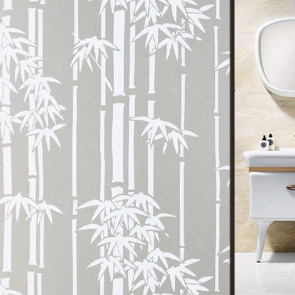 Window Privacy Film Frosted Glass Window Film, Heat Blocking Privacy Film for Glass Windows,Bamboo design
