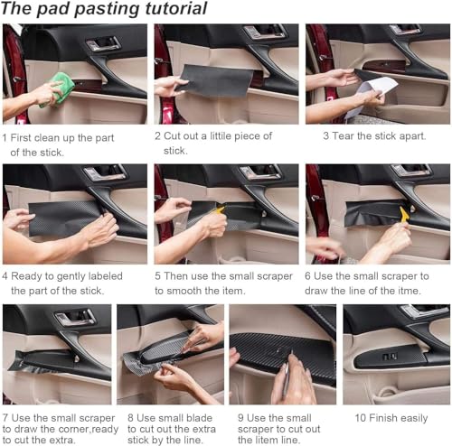 3D Carbon Fiber Vinyl Wrap| Black Vinyl Wrap for Car| Self Adhesive Car DIY Interior Exterior