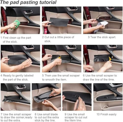 3D Carbon Fiber Vinyl Wrap| Black Vinyl Wrap for Car| Self Adhesive Car DIY Interior Exterior