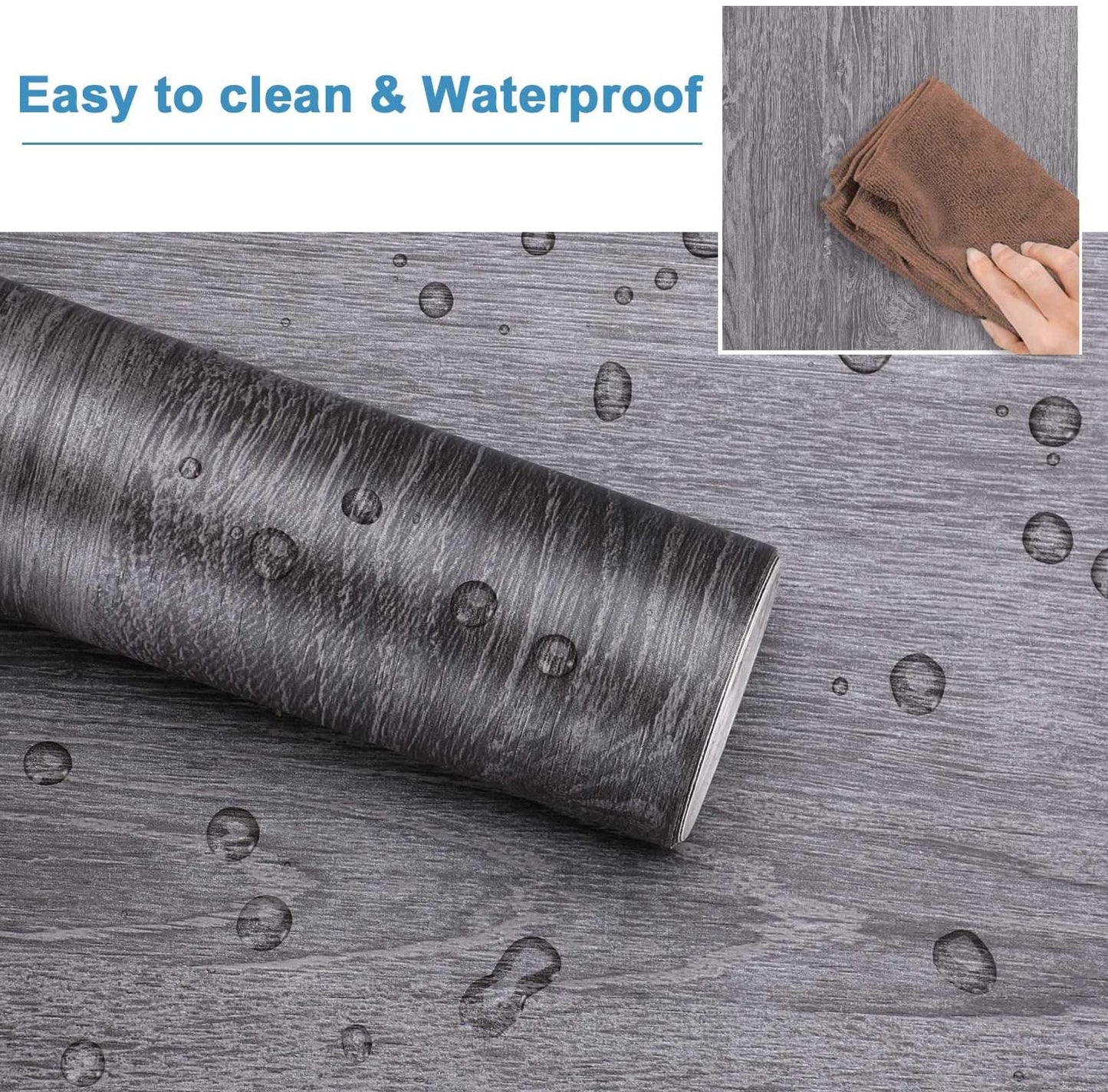 Brown Wood Wallpaper Peel and Stick 24 x 78 Inch Self Adhesive