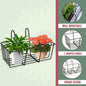 Railing Planter Holders Round Iron Hanging Fence Pot Basket, Over The Rail Indoor Outdoor Plant