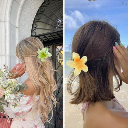 Flower Hair Claw Clips for Women Plumeria Claw 4Pcs