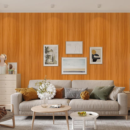 Brown Wood Wallpaper Peel and Stick 24 x 78 Inch Self Adhesive