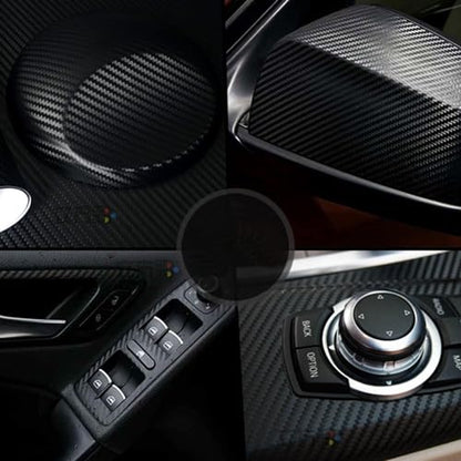 3D Carbon Fiber Vinyl Wrap| Black Vinyl Wrap for Car| Self Adhesive Car DIY Interior Exterior