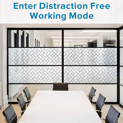 Window Privacy Film Frosted Glass Window Film, Heat Blocking Privacy Film for Glass Windows,Brick