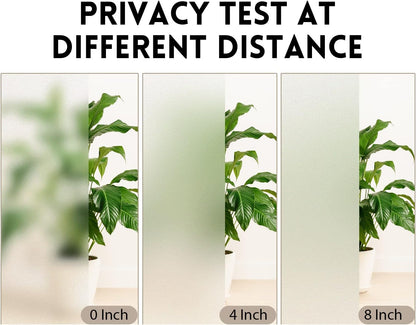 Frosted Window Privacy Film Heat Control UV Blocking Door coverings for Bathroom Home Office