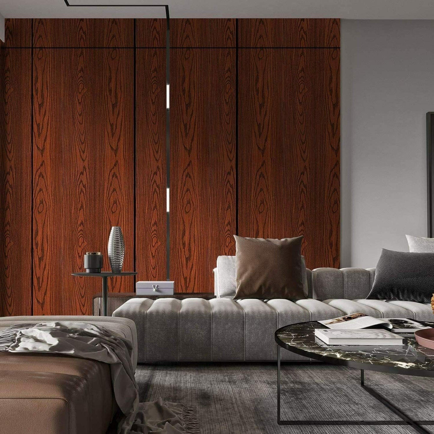 Wood Grain Peel and Stick Vinyl Wallpaper Waterproof, 24Inch x 78Inch Renovation for Home,Furniture