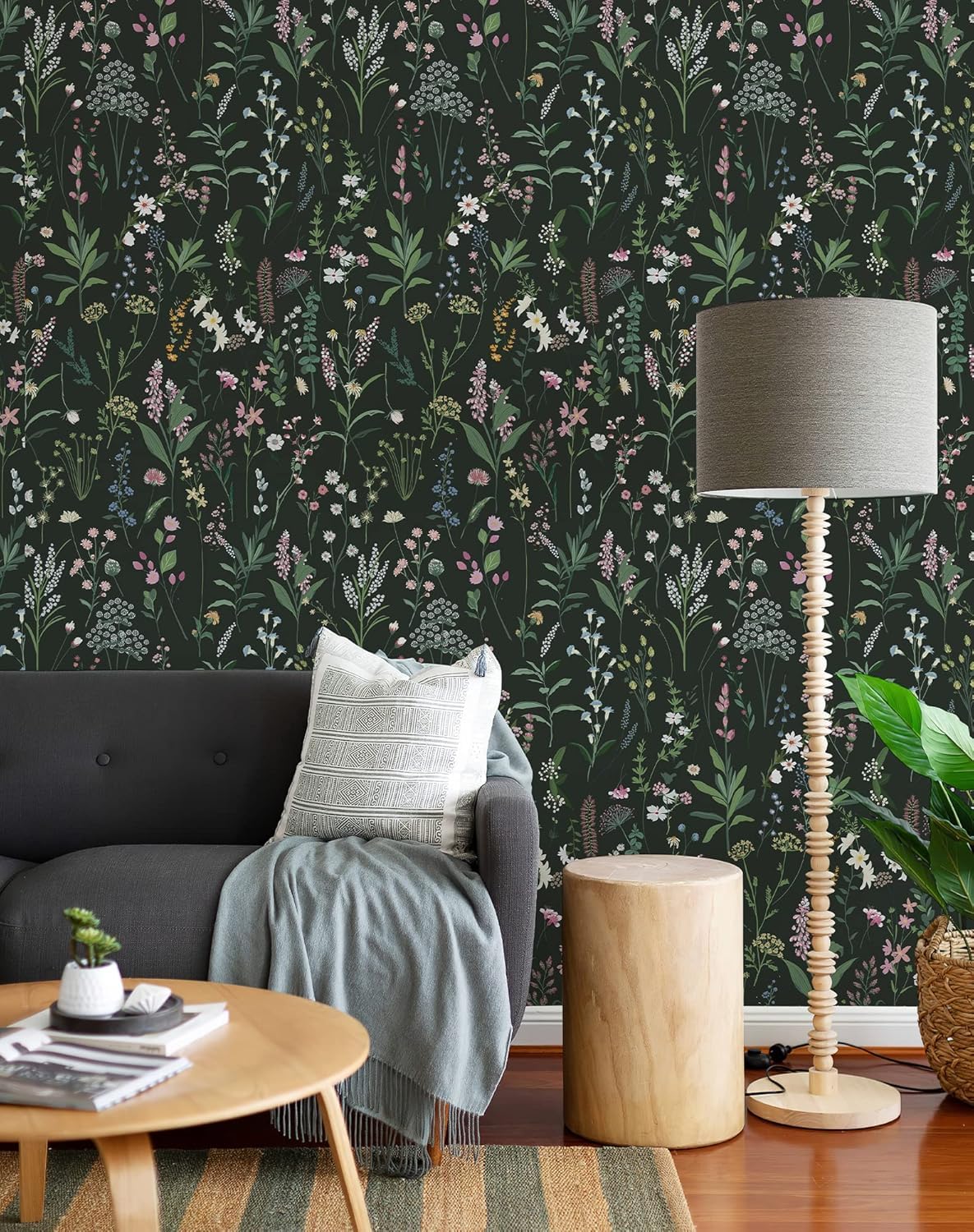Floral Peel and Stick Self Adhesive Wallpaper for Bedroom, Living Room, Kitchen Decor Wall Sticker Removable Flower Contact Paper