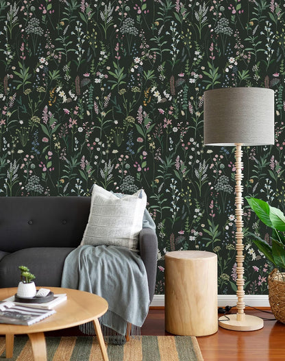 Floral Peel and Stick Self Adhesive Wallpaper for Bedroom, Living Room, Kitchen Decor Wall Sticker Removable Flower Contact Paper