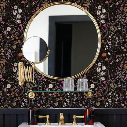 Floral Peel and Stick Self Adhesive Wallpaper for Bedroom, Living Room, Kitchen Decor Wall Sticker Removable Flower Contact Paper