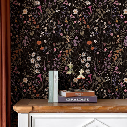 Floral Peel and Stick Self Adhesive Wallpaper for Bedroom, Living Room, Kitchen Decor Wall Sticker Removable Flower Contact Paper